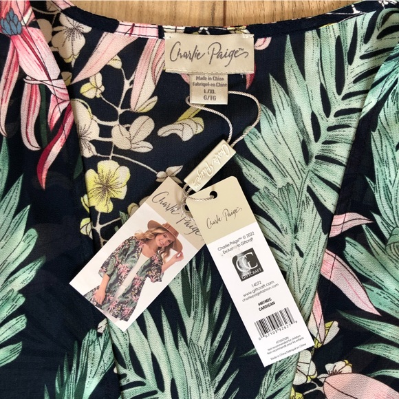 Women’s Charlie Paige Floral Cardigan cover up size L/XL - Picture 8 of 8